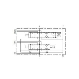 2 sekcijų hidraulinis skirstytuvas, 40 l/min. „Hydroleader“ su plūduriuojančia sekcija, valdoma trosais arba svirtimis