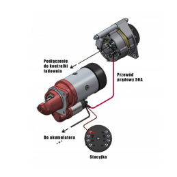 Įkraunamas generatorius C-330 14V 45A 50457990, generatoriaus laidas pridedamas