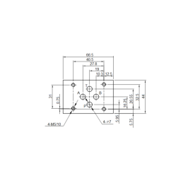CETOP 3 NG6 tipo hidraulinis plokštelinis skirstytuvas, valdomas rankiniu būdu su 3 padėčių slankiojančia svirtimi