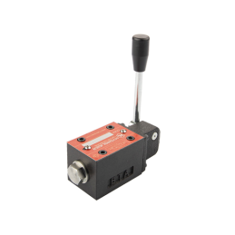 Hidraulinis skirstytuvas CETOP 3 NG6 Rankiniu būdu valdoma 2 padėčių slankioklė su svirtimi