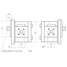 Vienos sekcijos hidraulinis siurblys 12 cm3, dešinės rotacijos, STEYR traktoriui
