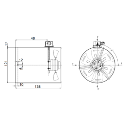 Išorinis elektros variklio G-63 230V aušinimo ventiliatorius