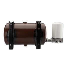 Universalus metalinis hidraulinės alyvos bakas, 10 litrų talpos, statinės tipo, komplektuojamas su grįžtamojo filtro ir 206 mm s