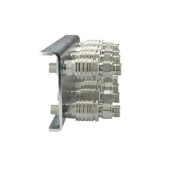 Lizdų plokštė aštuoniems greito prijungimo lizdams + euro kištukams M22x1.5 montuoti