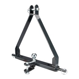 Sustiprinta trijų taškų kablio sistema su rutuliu, trijų taškų priekabos sija