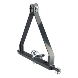 Sustiprinta trijų taškų kablio sistema su rutuliu, trijų taškų priekabos sija