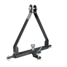 Sustiprinta trijų taškų kablio sistema su rutuliu, trijų taškų priekabos sija