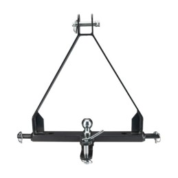 Sustiprinta trijų taškų kablio sistema su rutuliu, trijų taškų priekabos sija