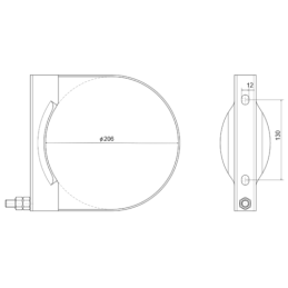 Ursus C-330 10L oro bakas 206x367 15,5 bar su spaustukais ir M22x1,5 išleidimo vožtuvu