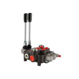 Hidraulinis skirstytuvas, 2 sekcijos, 50 l/min., 2P80, su jungtimis, 22/18 hidraulinis skirstytuvas