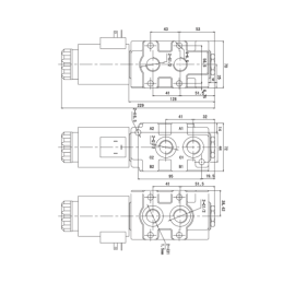 Solenoidinis vožtuvas daliklis elektrinis vožtuvas 6/2 90L 24V (kelionei)