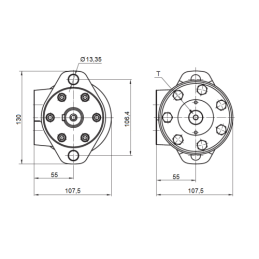 BMR 25 hidraulinis variklis su 25 mm velenu