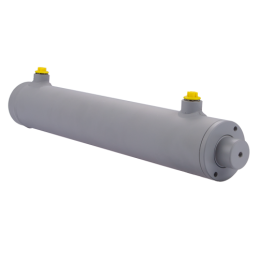 Dvigubo veikimo hidraulinio cilindro ilgis: 460 mm, eiga: 300 mm, 63/36/300 be auselių.