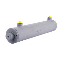 Dvigubo veikimo hidraulinio cilindro ilgis: 410 mm, eiga: 250 mm, 63/36/250 be auselių.