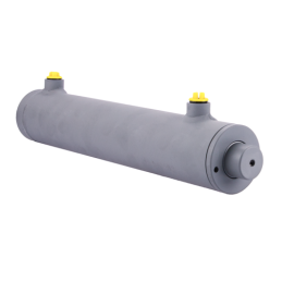 Dvigubo veikimo hidraulinio cilindro ilgis: 410 mm, eiga: 250 mm, 63/36/250 be auselių.