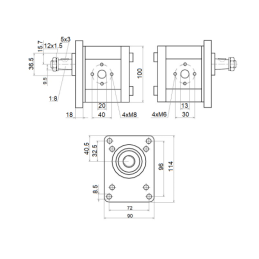 Vienos sekcijos hidraulinis siurblys 20 cm3 Case traktoriui 0510625362
