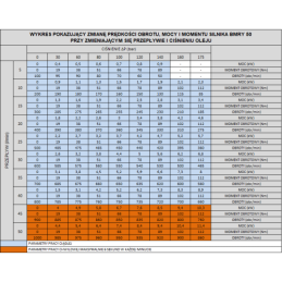 Labai galingas hidraulinis variklis BMRY 50 8,9 kW 800 aps./min. su padidintu sukimo momentu iki 112 Nm