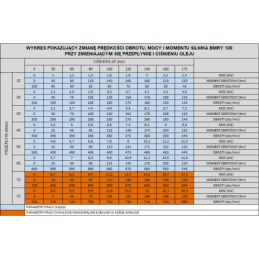 Labai galingas hidraulinis variklis BMRY 100 14,8 kW 600 aps./min. su padidintu sukimo momentu iki 220 Nm