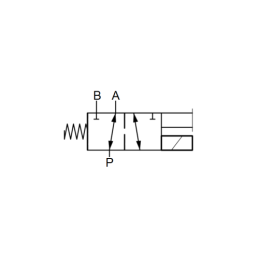 Elektriniu būdu valdomas 3 padėčių hidraulinis vožtuvas. 3/2 sriegis: 3/8 colio. Įtampa: 24 V. Srautas: 50 l/min. Maks. slėgis: 