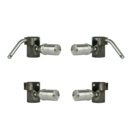 Keturių dešininių ir kairiųjų lizdų su savivarčio rutuliukais rinkinys priekaboms, kurių keliamoji galia iki 4 tonų. 4 savivarči