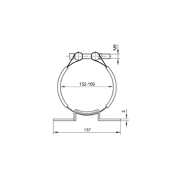 Hidraulinis akumuliatorius su hidrauliniu amortizatoriumi, komplekte tvirtinimo spaustukas, talpa: 1,4 l, įkrovimo slėgis: 100 b
