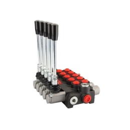 Hidraulinis skirstytuvas 5 sekcijų 40 l/min 05P40A1A1A1A1A1GKZ1, valdomas „Hydrolider“ svirtimis