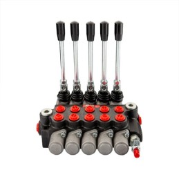 Hidraulinis skirstytuvas 5 sekcijų 40 l/min 05P40A1A1A1A1A1GKZ1, valdomas „Hydrolider“ svirtimis
