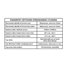 Dvigubo veikimo hidraulinio cilindro ilgis: 535 mm, eiga: 300 mm, CJ2F-50/28/300 U25