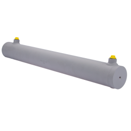 Dvigubo veikimo hidraulinio cilindro ilgis: 660 mm, eiga: 500 mm, 63/36/500 be auselių.