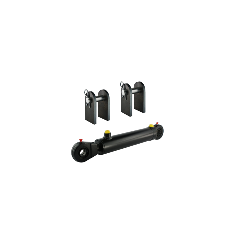 Dvigubo veikimo hidraulinio cilindro ilgis: 415 mm, eiga: 200 mm, su tvirtinimo detalių komplektu