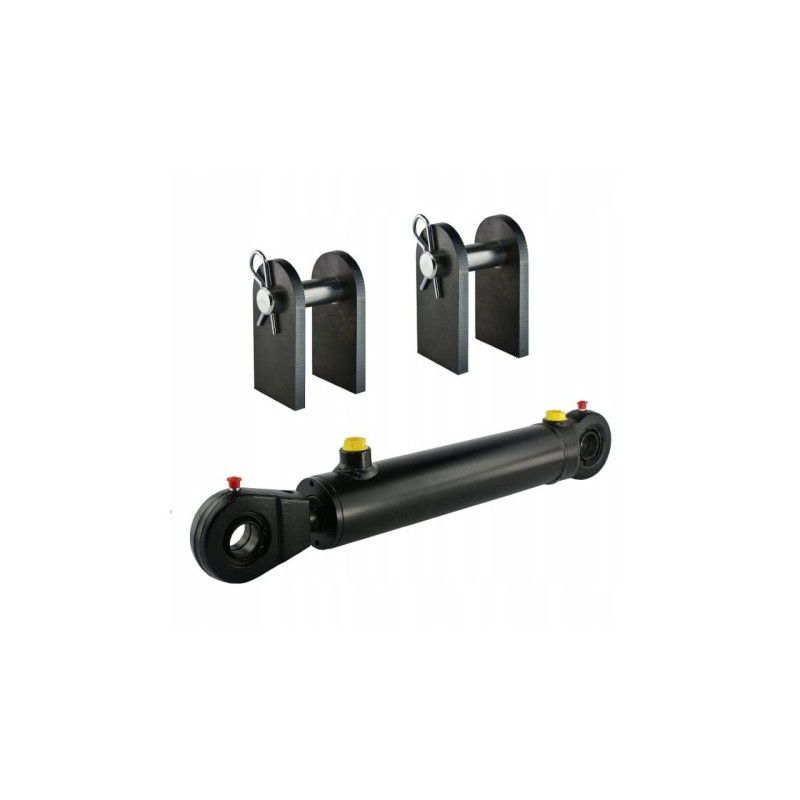 Dvigubo veikimo hidraulinio cilindro ilgis: 415 mm, eiga: 200 mm, su tvirtinimo detalių komplektu