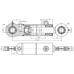 ATRAMINIS KĖLIMO CILINDRAS. ZETOR 50/32/245