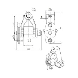 Rotatoriaus jungiamoji dalis su stabdžiu BRM10-60-01