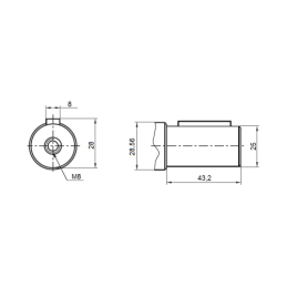 BMR hidraulinio variklio darbinis tūris: 25 cm3/aps. greitis: 1600 aps./min. galia: 39 Nm, komplekte yra kardaninis velenas