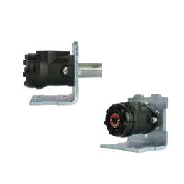 BMR 25 hidraulinis variklis su 25 mm velenu, kampine tvirtinimo plokšte ir veleno įvore