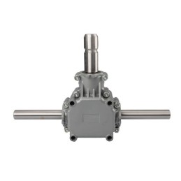 Aliumininė centrinė pavarų dėžė L:450. 1:1,14 galios perdavimo skaičius. Trąšų barstytuvui.