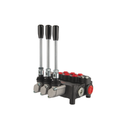 3 sekcijų hidraulinis skirstytuvas 80 l/min 3P80A1A1A1GKZ1, valdomas svirtimis