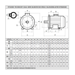 400 V B35 1,1 kW G80 2770 aps./min. W19 K200 variklis