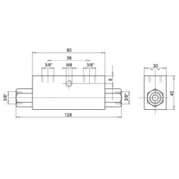 Dvigubo veikimo hidraulinio cilindro ilgis: 415 mm, eiga: 200 mm, CJ2F-50/28/200, komplektuojamas su fiksuojančiu apsauginiu vož