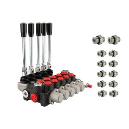 Hidraulinis skirstytuvas 5 sekcijų 20 l/min 05P40A1A1A1A1A1GKZ1 su jungtimis 16/16 Hydrolider