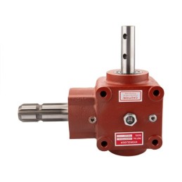 Kampinė pavara ketaus korpuse. 1:1,14 perdavimo skaičius, galios tiekimo veleno išvestis. Trąšų barstytuvams.