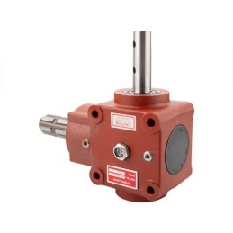 Kampinė pavara ketaus korpuse. 1:1,14 perdavimo skaičius, galios tiekimo veleno išvestis. Trąšų barstytuvams.