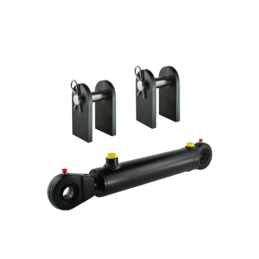 Dvigubo veikimo hidraulinio cilindro ilgis: 350 mm, eiga: 140 mm, su tvirtinimo detalių komplektu