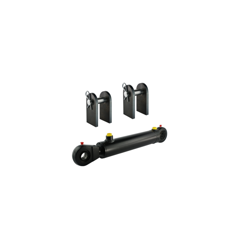 Dvigubo veikimo hidraulinio cilindro ilgis: 350 mm, eiga: 140 mm, su tvirtinimo detalių komplektu