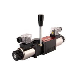 Cetop 3 NG6 hidraulinis plokštelinis skirstytuvas, valdomas rankiniu arba elektriniu būdu, 12 V, 3 padėčių slankiklis