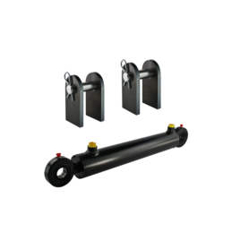 Dvigubo veikimo hidraulinio cilindro ilgis: 430 mm, eiga: 250 mm, su tvirtinimo detalių komplektu
