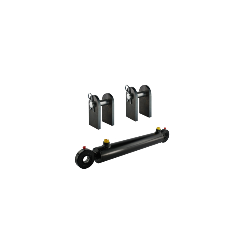 Dvigubo veikimo hidraulinio cilindro ilgis: 430 mm, eiga: 250 mm, su tvirtinimo detalių komplektu