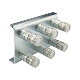 Lizdų plokštė šešiems greito sujungimo jungtims tvirtinti, plokšti, sauso atjungimo lizdai M22x1.5