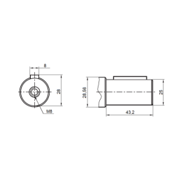 BMR hidraulinio variklio darbinis tūris: 25 cm3/aps. Apsisukimai: 1600 aps./min. Galia: 390 Nm su įvore BMR kardaninio veleno tv