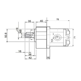 Dešinės pavaros hidraulinis siurblys, 1 grupė, dešinės rotacijos, našumas: 1,60 cm3/aps., našumas (1500 aps./min.): 2,40 l/min. 